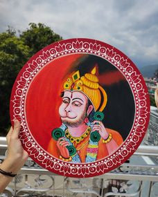 Aipan Art Magic: Hanuman Ji Acrylic Painting to Bless Your Home